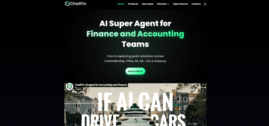ChatFin website home page