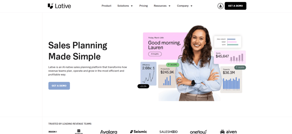 Lative website home page