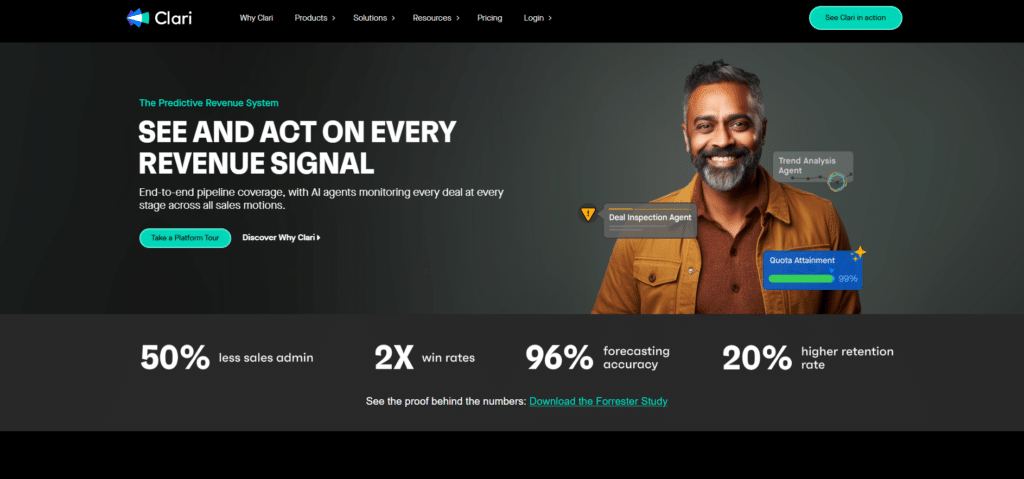 Clari home page
