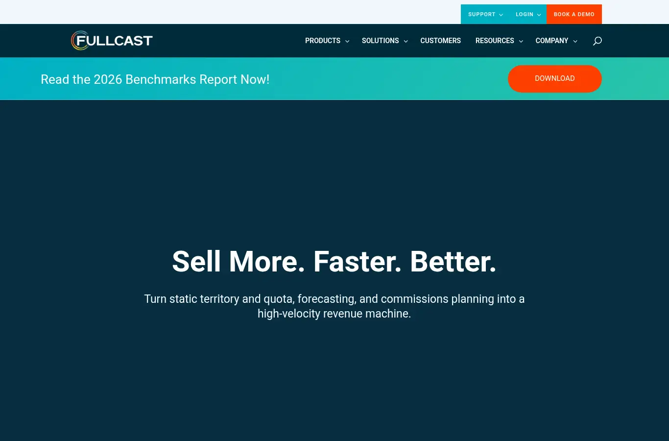 Fullcast website homepage