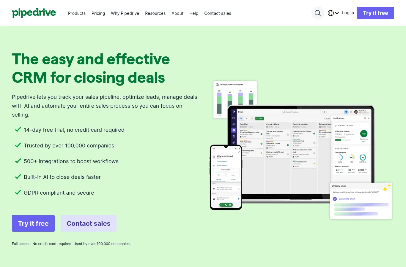 Pipedrive website