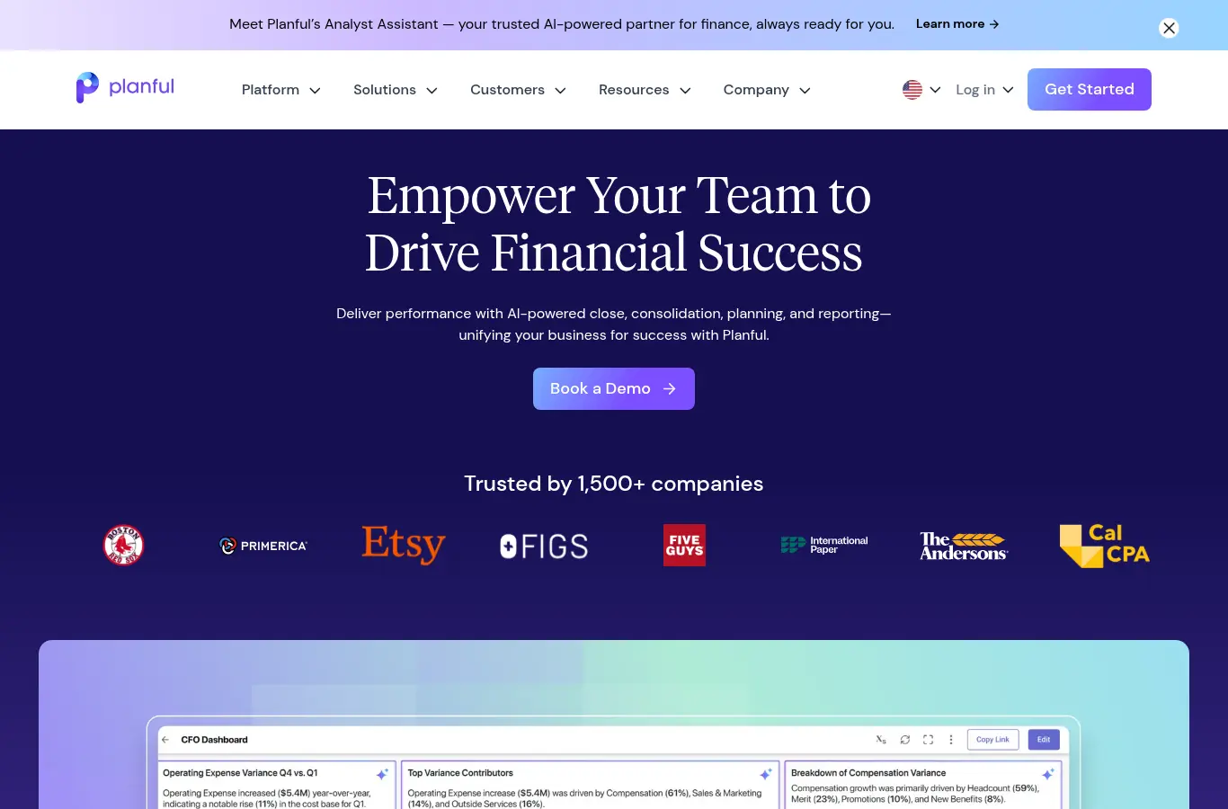 Planful website