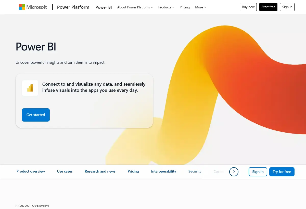 Microsoft Power BI website