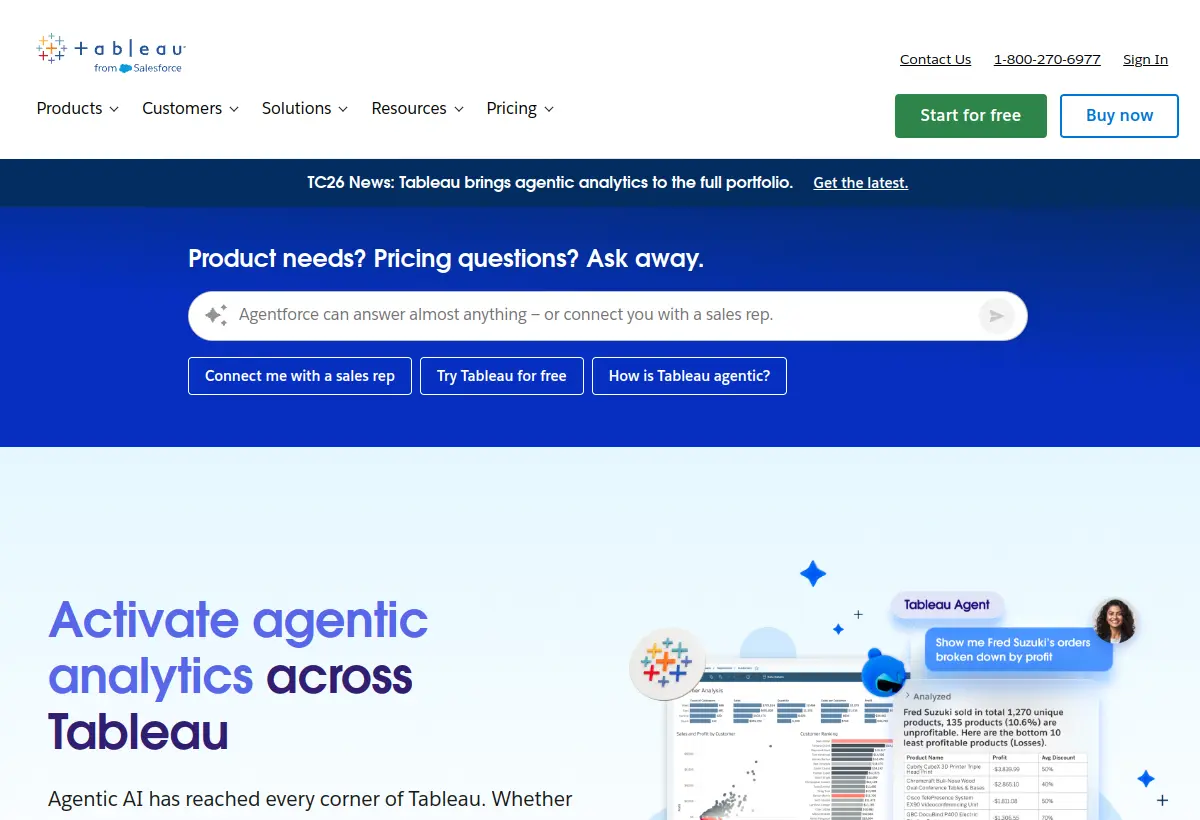 Tableau website